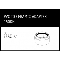 Marley Rubber Ring Joint PVC to Ceramic Adapter 150DN - 1524.150